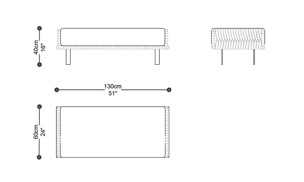 Image of the complete dimensions of the product